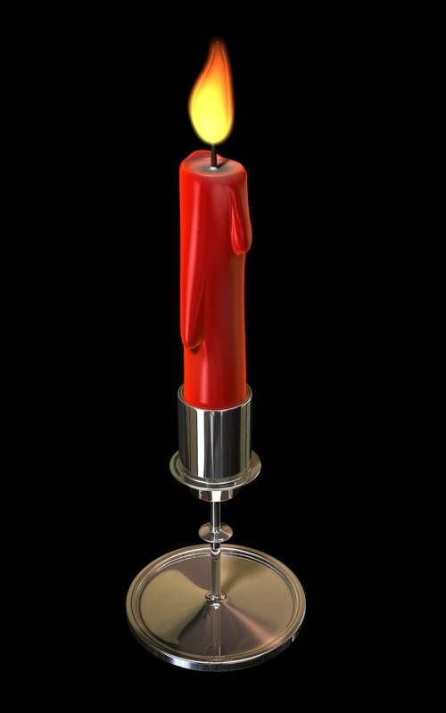 candle 3d obj