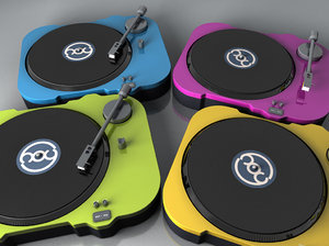 turntables record 3d model