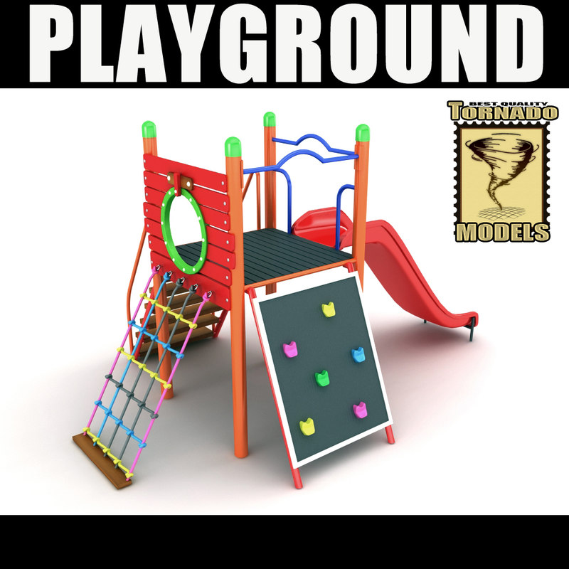 3d playground ground model