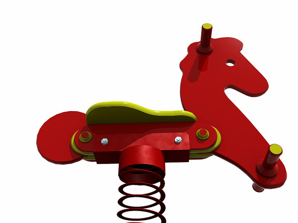 playground spring rocking horse 3d model