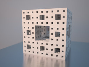 3d model of menger cube