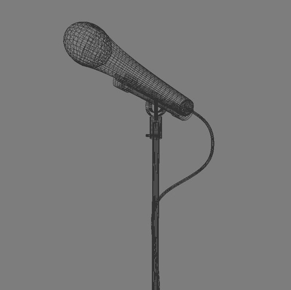 stage microphone 3d model
