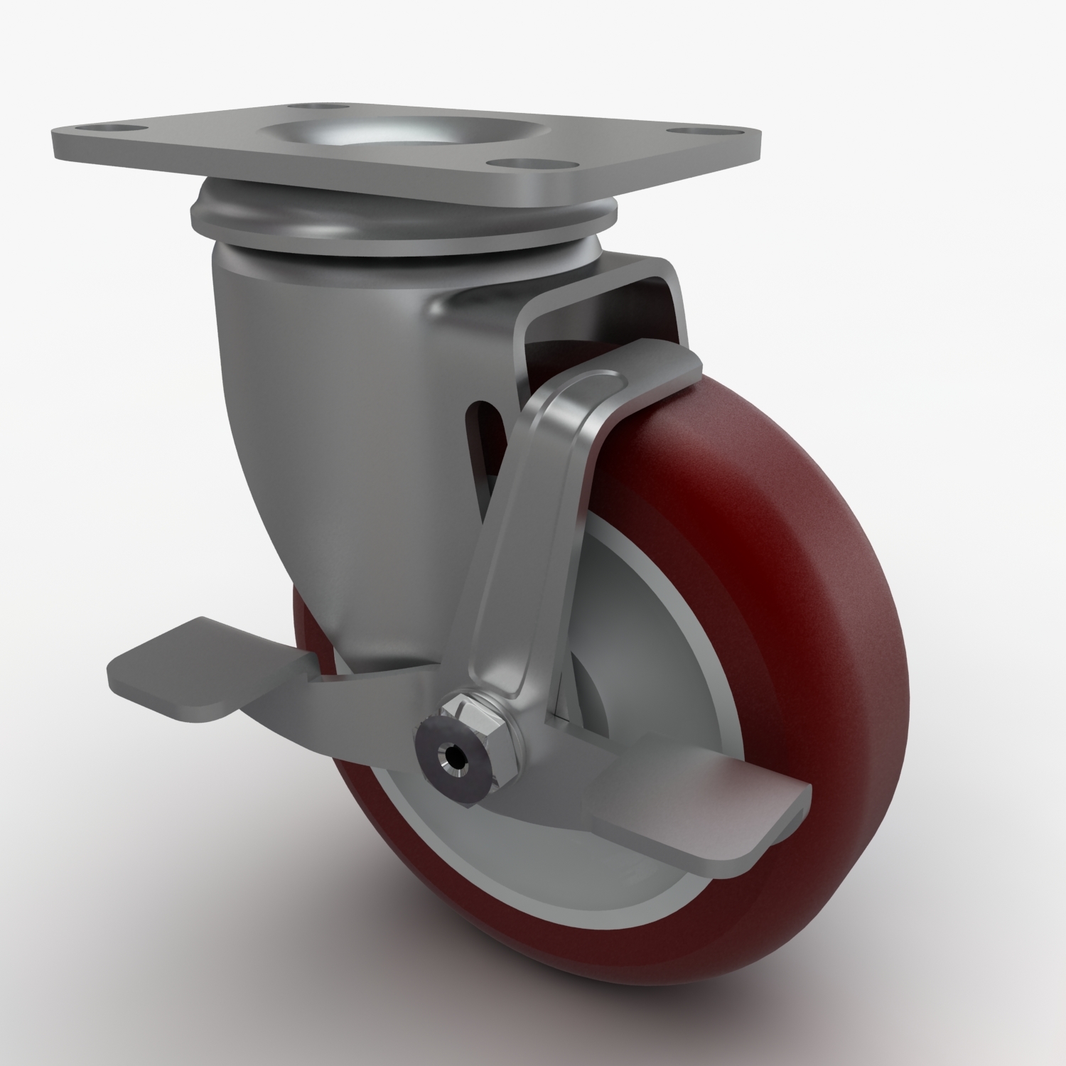 caster wheel 3d model free download solidworks