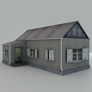 house rendering real-time 3d obj