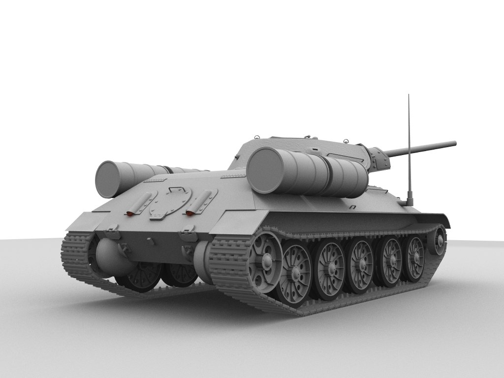 T34 Tank 3d Model