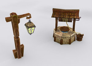 medieval fantasy marketplace items 3d model