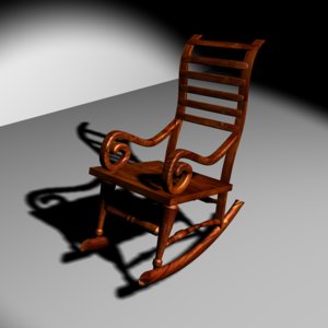 free rock chair 3d model