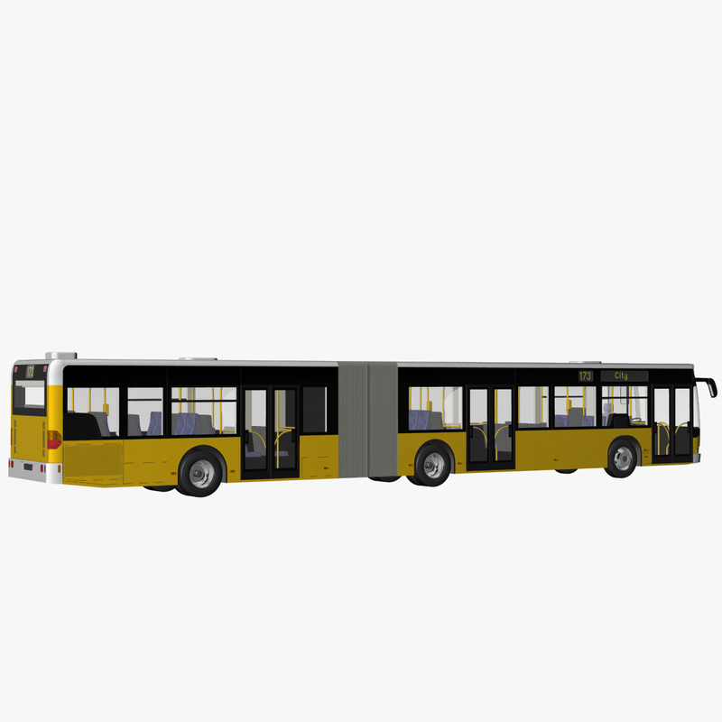 citaro g articulated bus 3d model