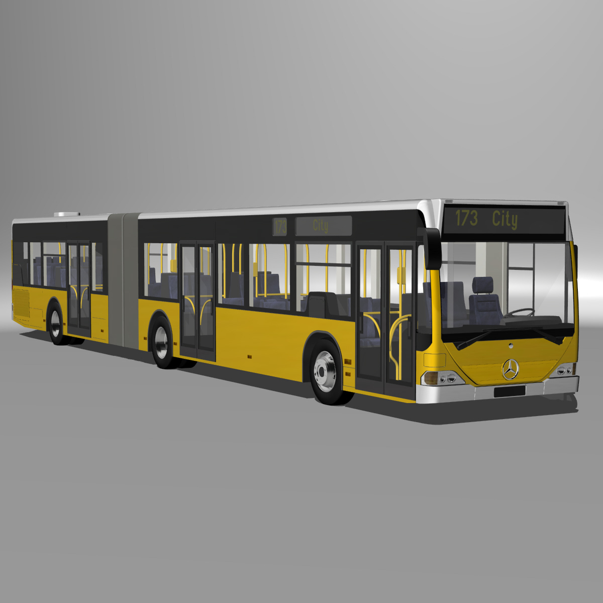 citaro g articulated bus 3d model
