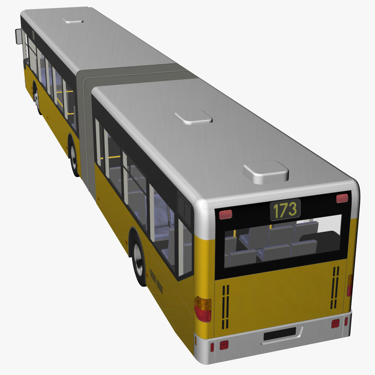 citaro g articulated bus 3d model