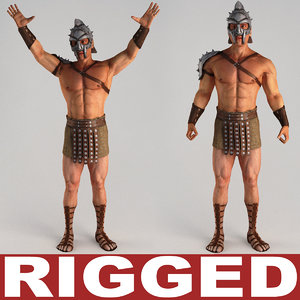 3d gladiator rigged