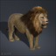 africa big lion elephant 3d model
