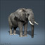 africa big lion elephant 3d model