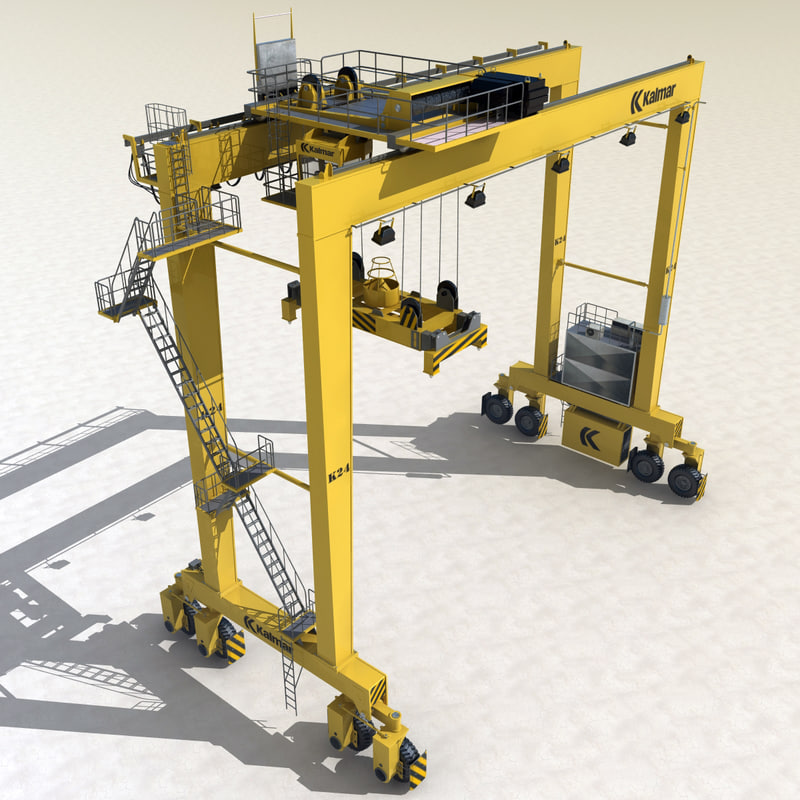 rtg crane container 3d model