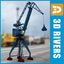 crane bulk-handling harbor 3d model