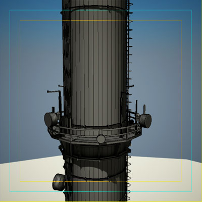 老工厂烟囱3d模型
