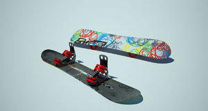 snowboard burton 3d model