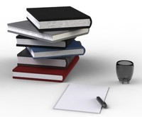 free 3ds model books papers pen
