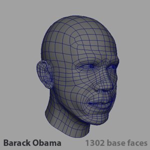 head president barack obama 3d model