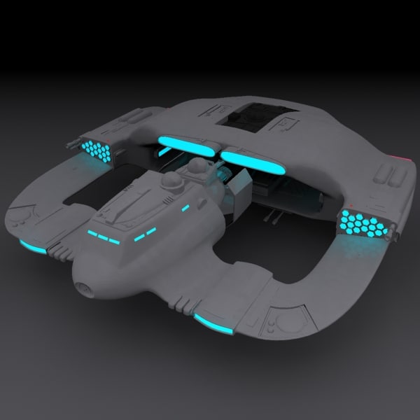 starship star ship 3d model