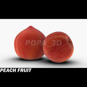 3d photo realistic peach model