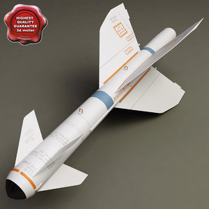 aircraft missile agm-119b pengiun 3d max