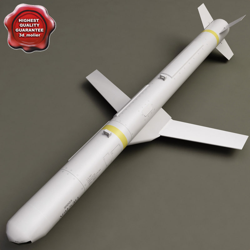 aircraft missile agm-84h slam 3d model