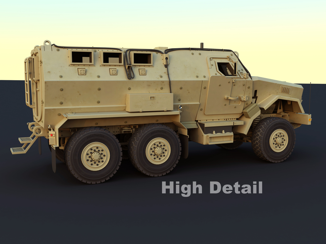 caiman military vehicle 3d max