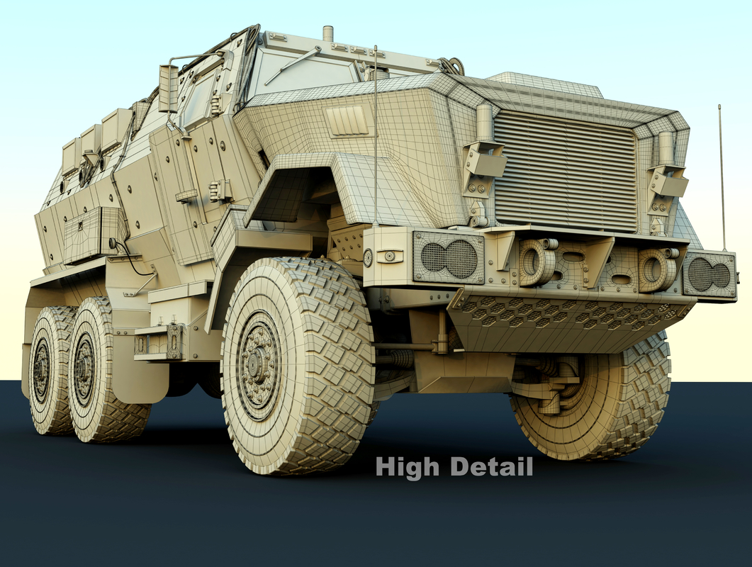 caiman military vehicle 3d max