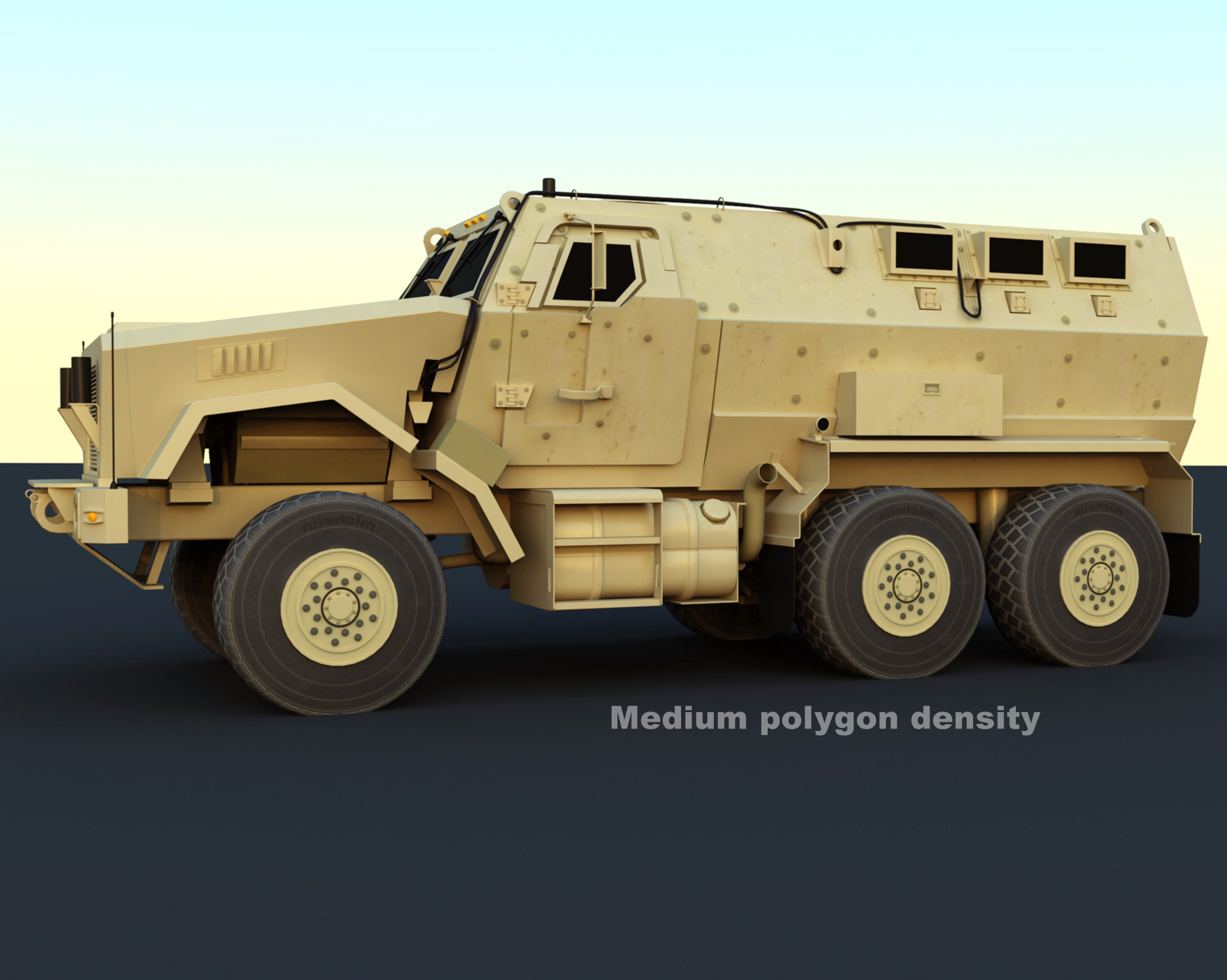 caiman military vehicle 3d max