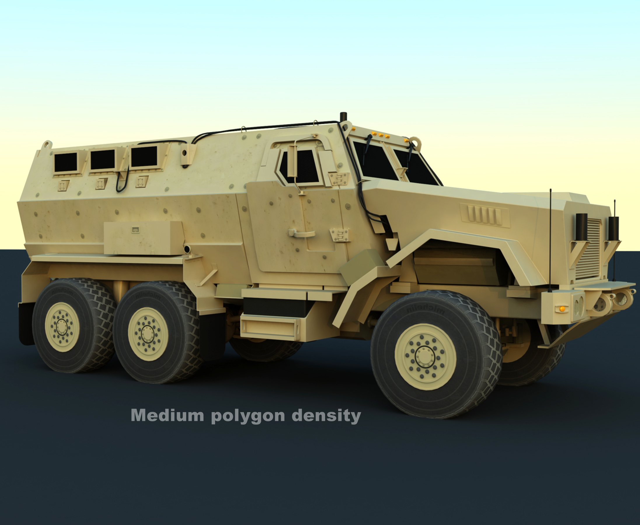 caiman military vehicle 3d max