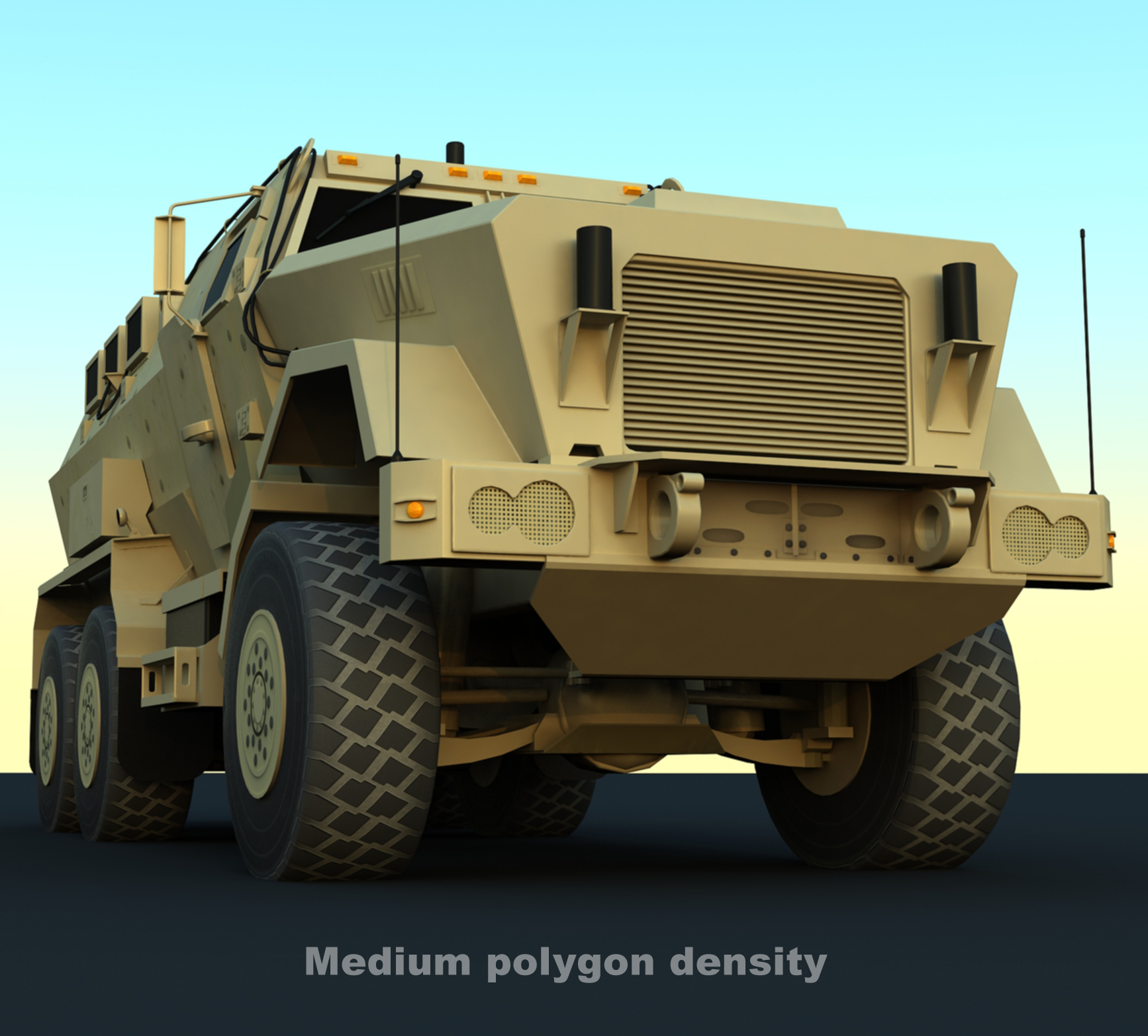 caiman military vehicle 3d max