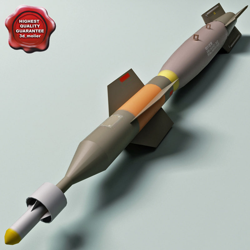 3ds max aircraft bomb gbu-12 paveway