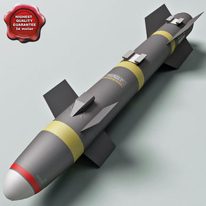 aircraft missile agm-114 hellfire 3d model