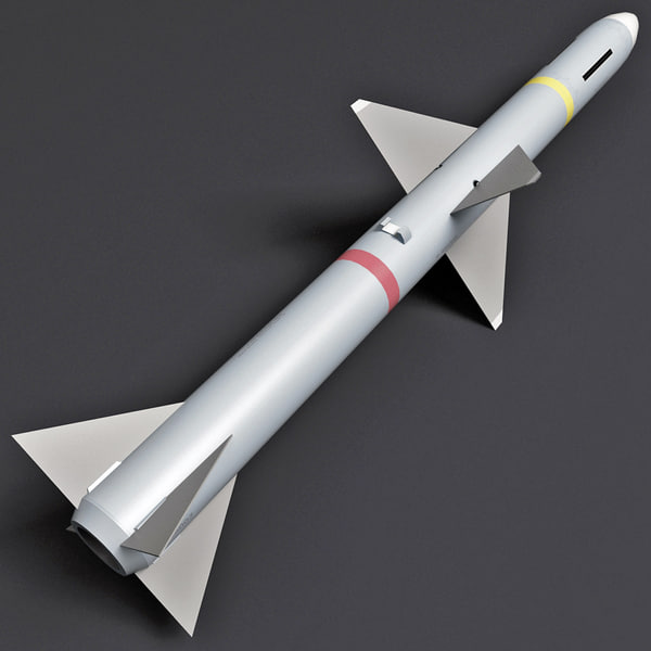 aircraft missile aim-7 sparrow 3d model