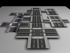 road segment 3d model