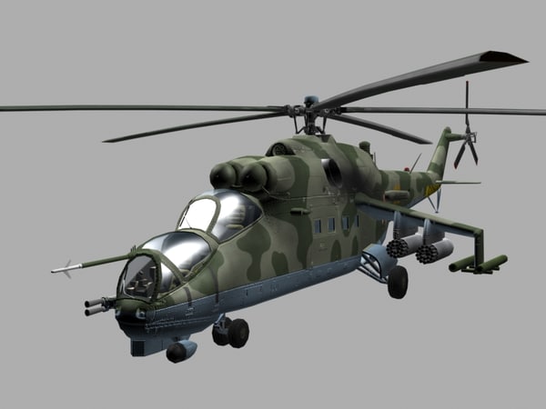 3d model mil mi24 p hind