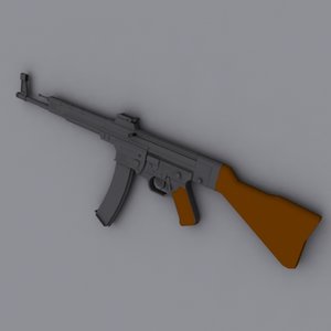 german sturmgewehr 44 assault rifle 3d model