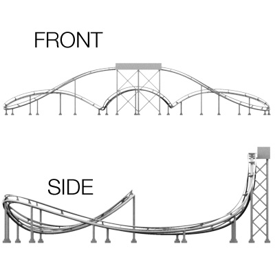 roller coaster 3d model