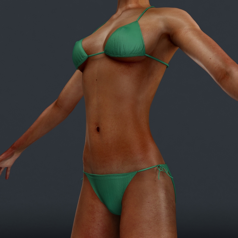 Rigged Female 3d Model 