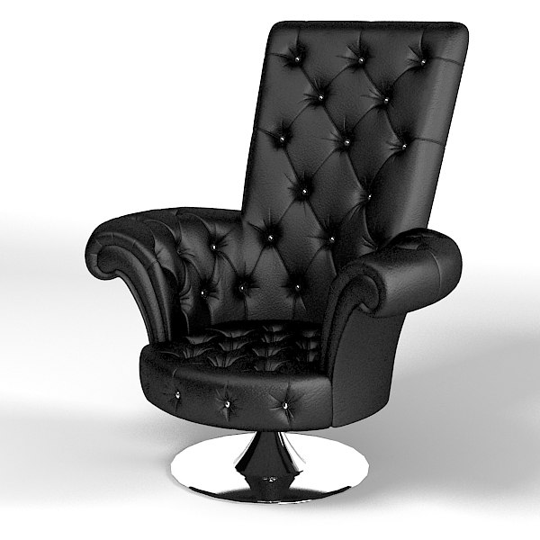 Spring Button Chair 3d tufted buttoned chair