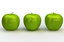 realistic apple green 3d model