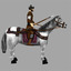 light cavalry horse 3d model