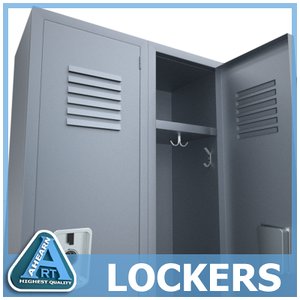 modern locker 3d max