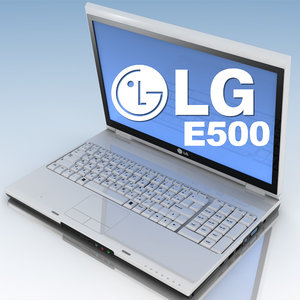 notebook lg e500 laptop 3d model