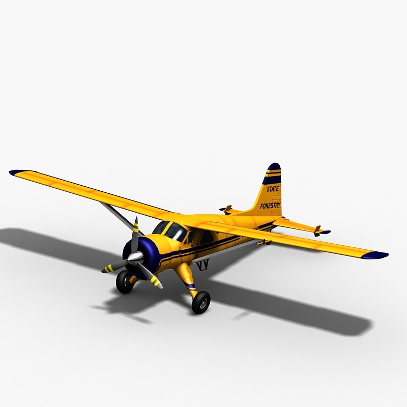3d dehavilland dhc2 beaver havilland model