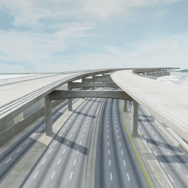 3d model freeway road