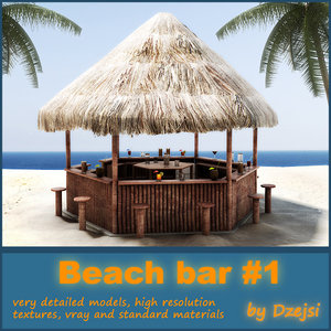 beach bar 3d model