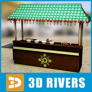 chinese fast food buffet 3d model