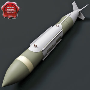 aircraft bomb gbu-31 jdam 3d model